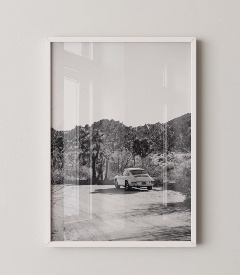 Vintage Porsche in Desert Print