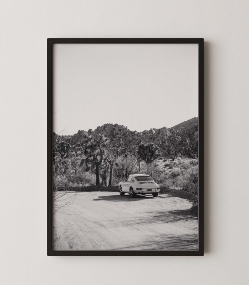 Vintage Porsche in Desert Print