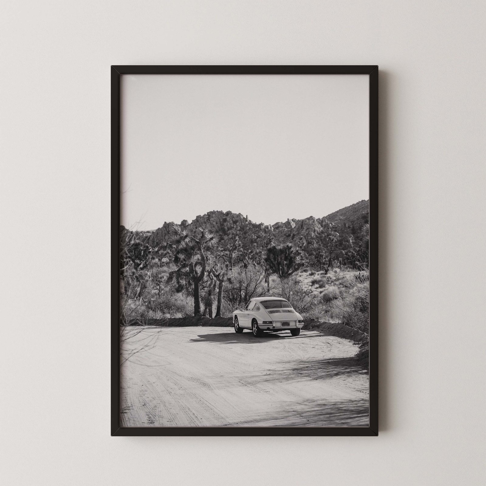 Vintage Porsche in Desert Print