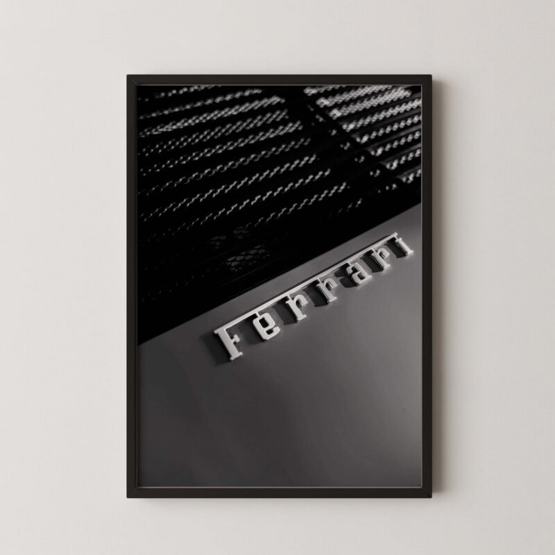 Vintage Ferrari Logo Print