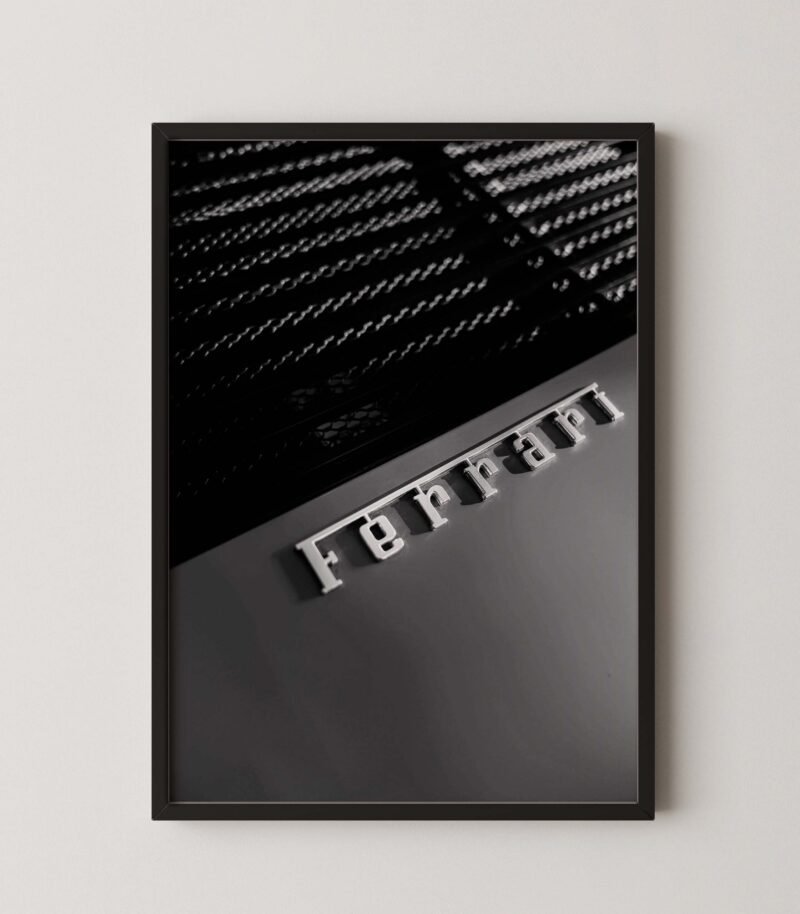Vintage Ferrari Logo Print
