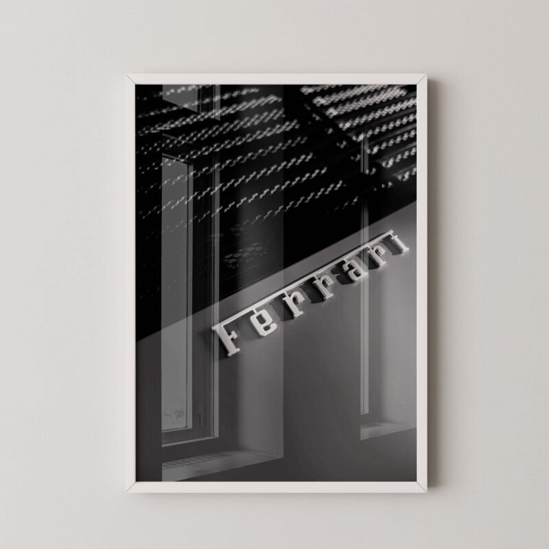 Vintage Ferrari Logo Print