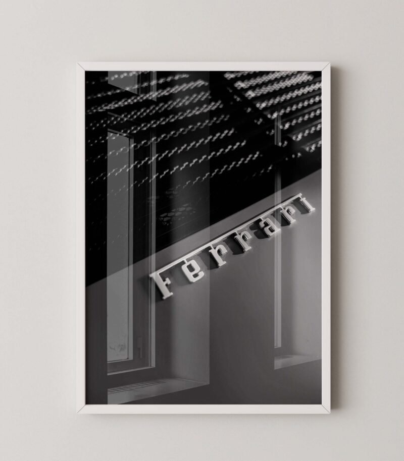 Vintage Ferrari Logo Print