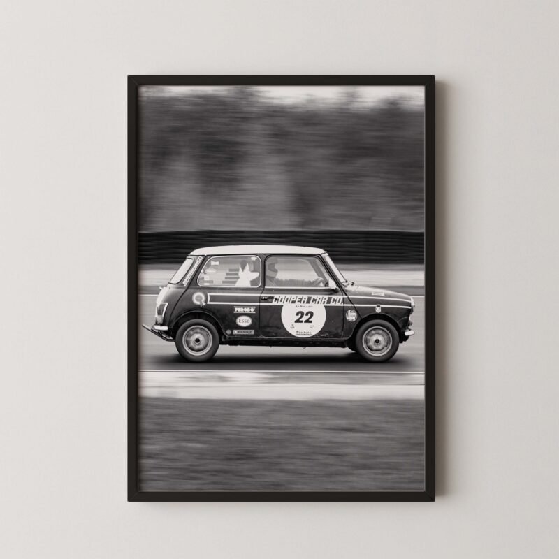 Vintage Mini Cooper Racing Poster