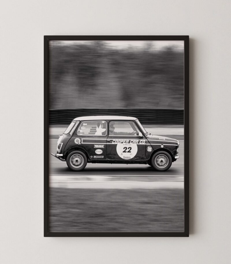 Vintage Mini Cooper Racing Poster