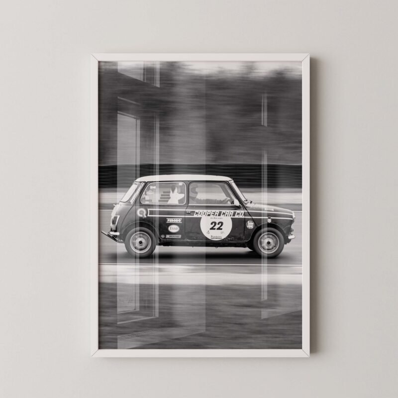 Vintage Mini Cooper Racing Poster