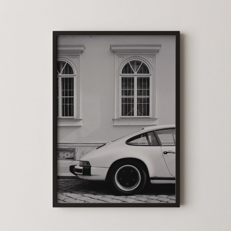 Retro Porsche Rear View Print