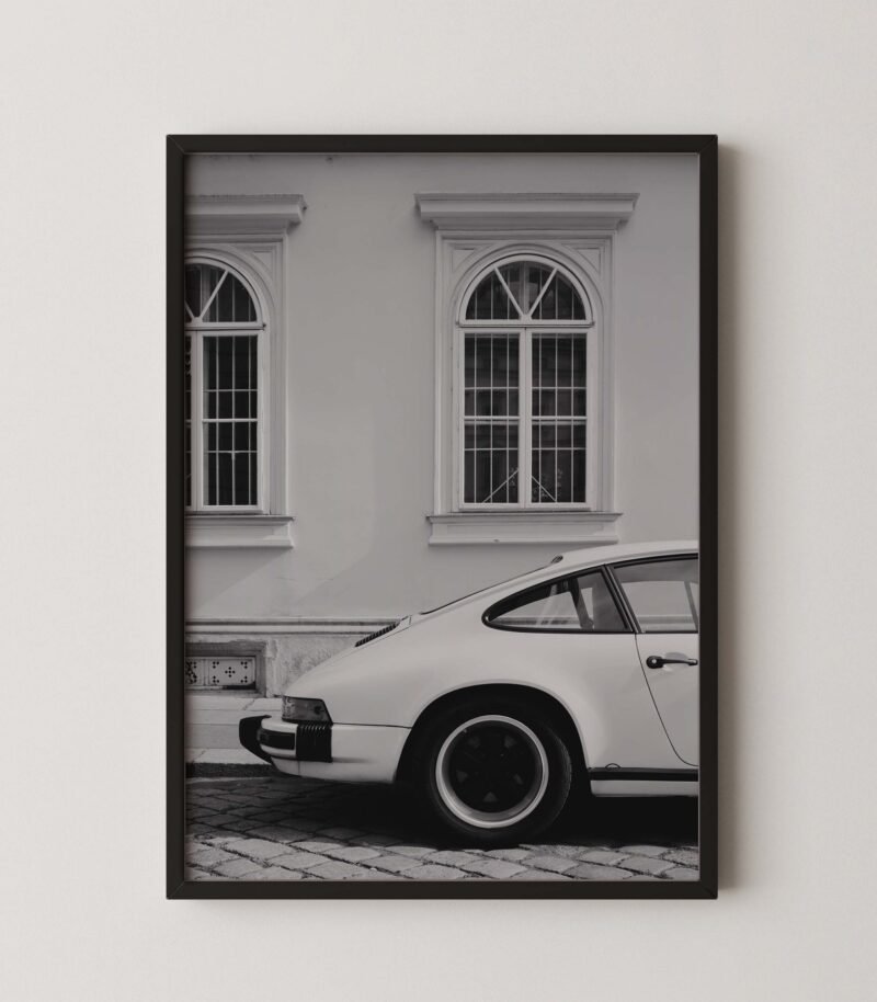Retro Porsche Rear View Print