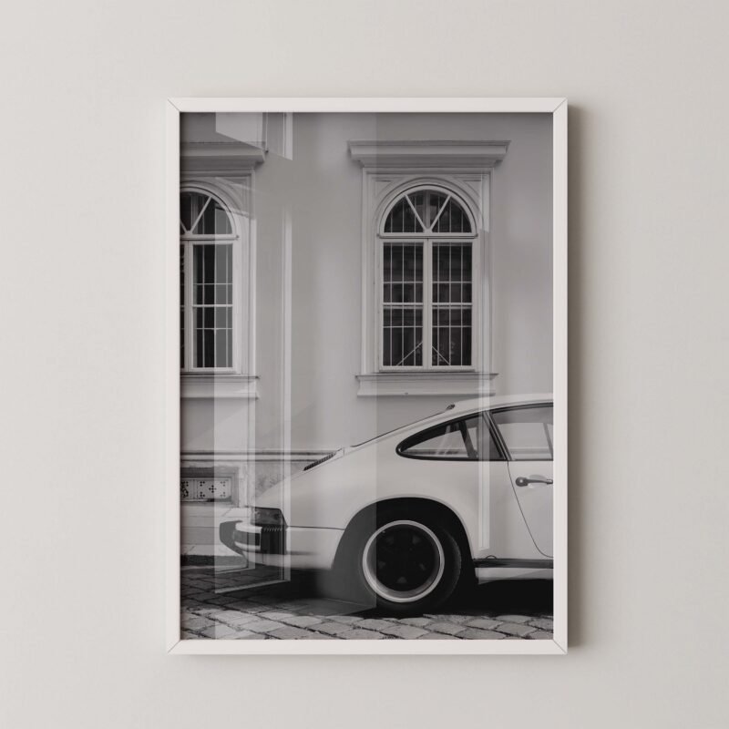 Retro Porsche Rear View Print