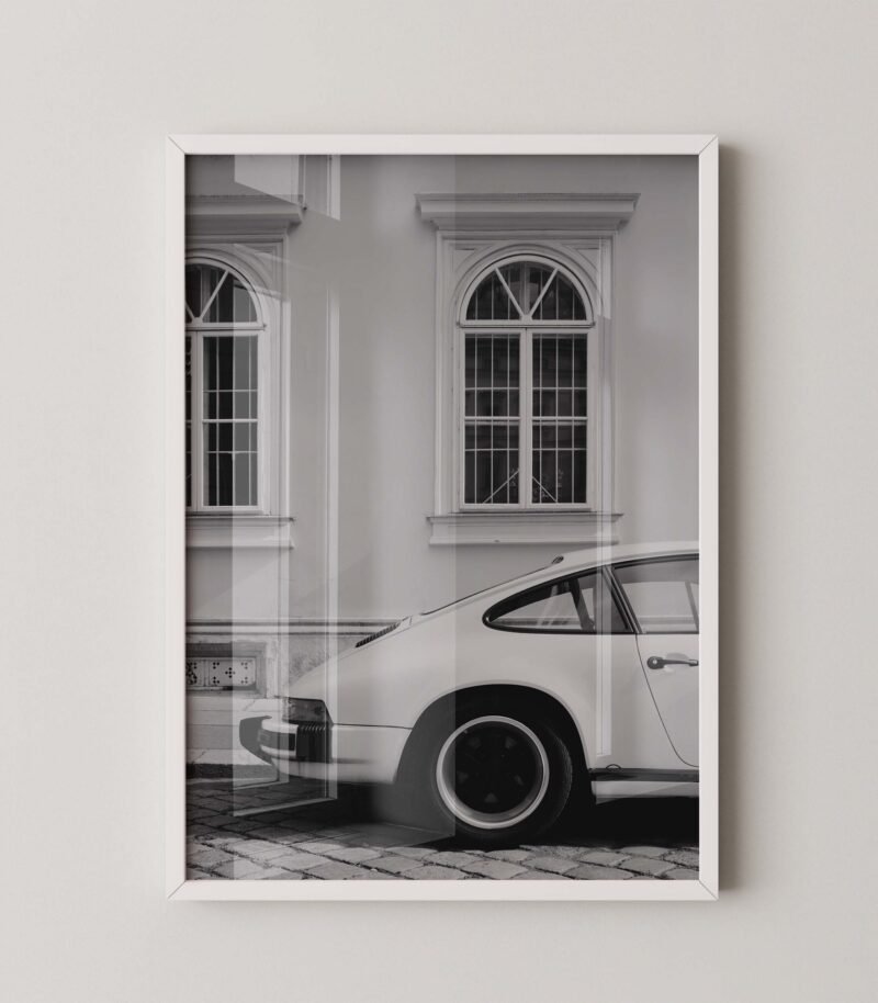 Retro Porsche Rear View Print