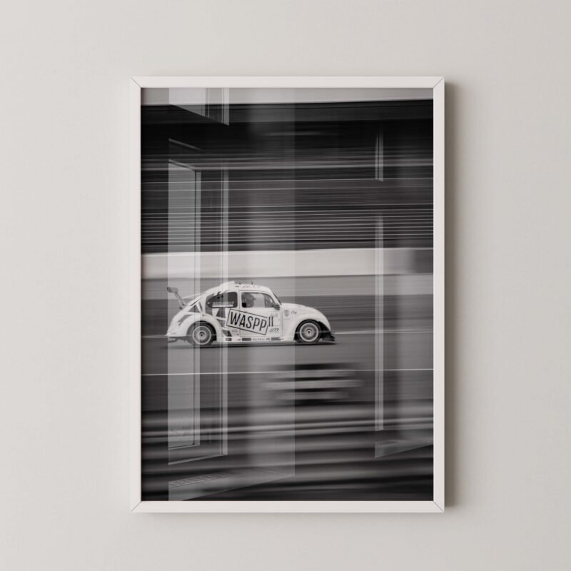 Classic VW Beetle Racing Poster