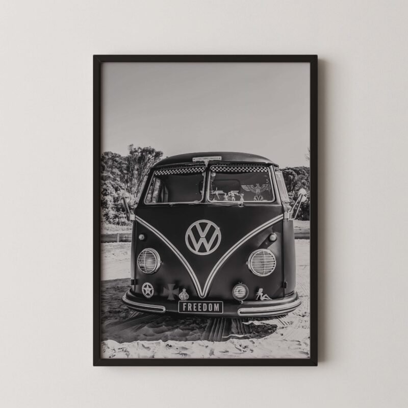 Vintage VW Campervan Print