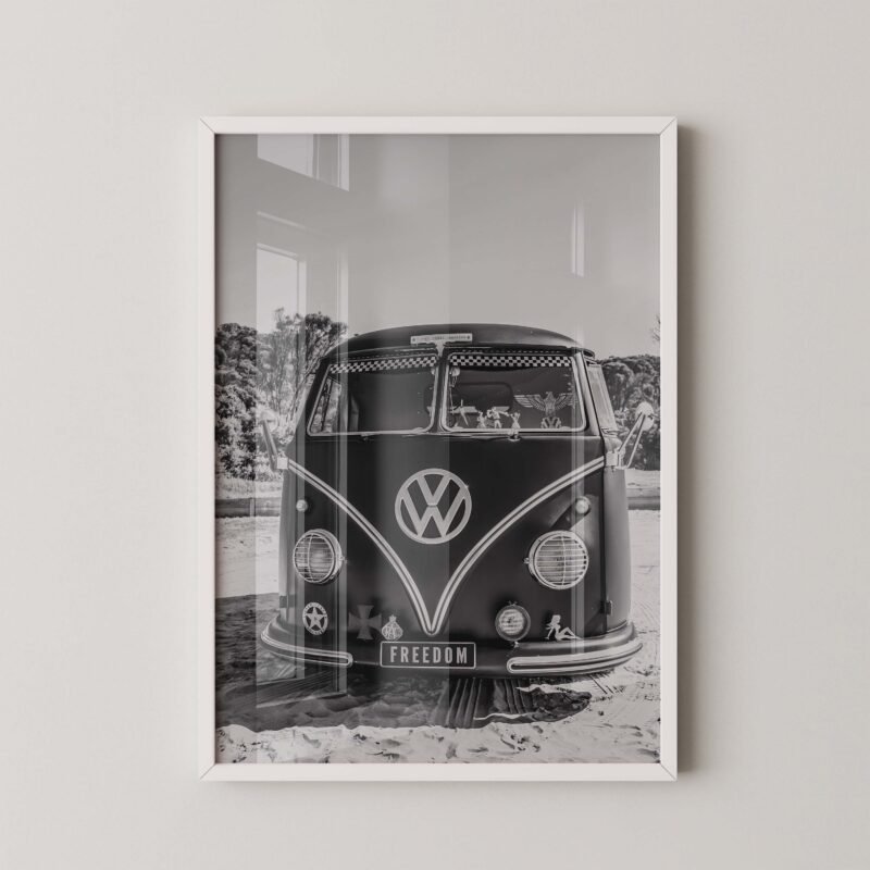 Vintage VW Campervan Print