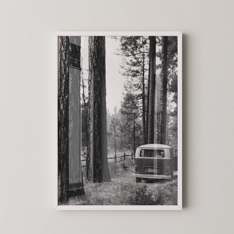 Vintage VW Campervan Print