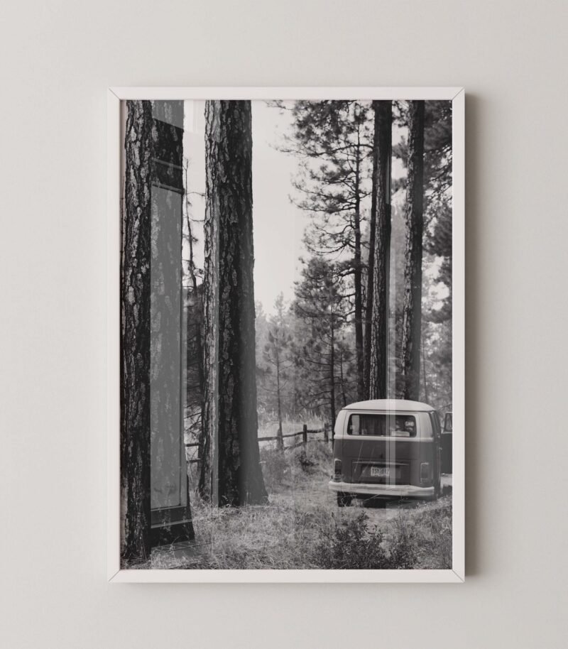 Vintage VW Campervan Print