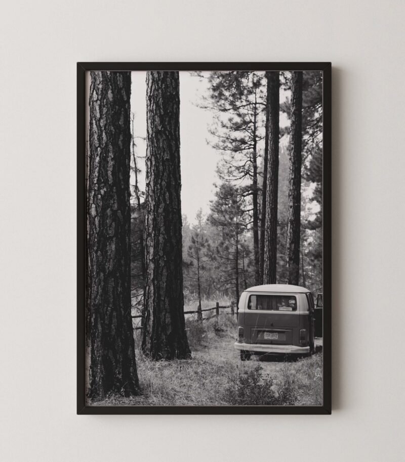 Vintage VW Campervan Print