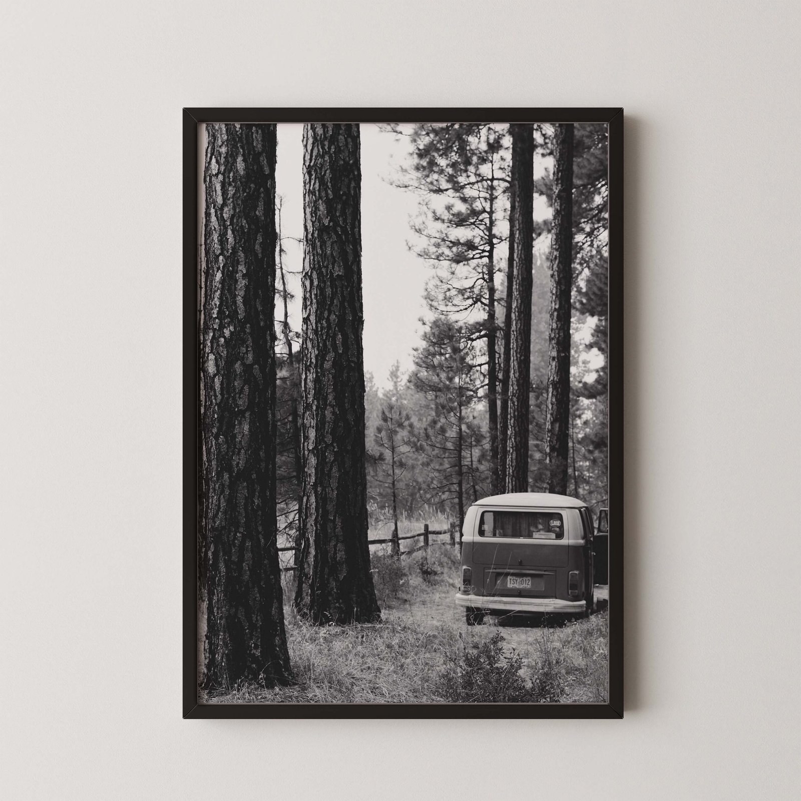 Vintage VW Campervan Print