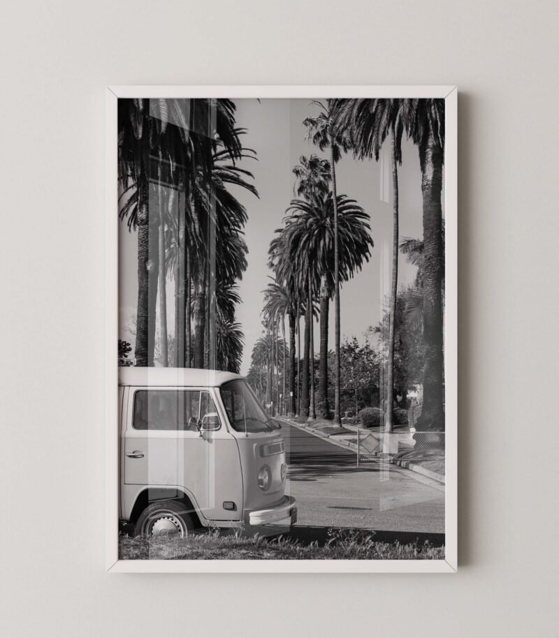 Beverly Hills Palms VW Bus Print