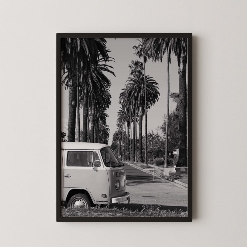 Beverly Hills Palms VW Bus Print