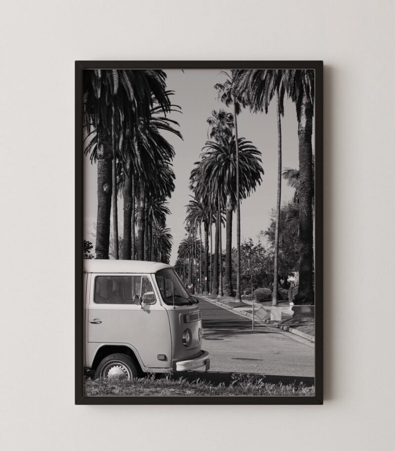 Beverly Hills Palms VW Bus Print
