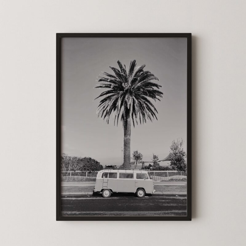 Retro Bus Palms Print